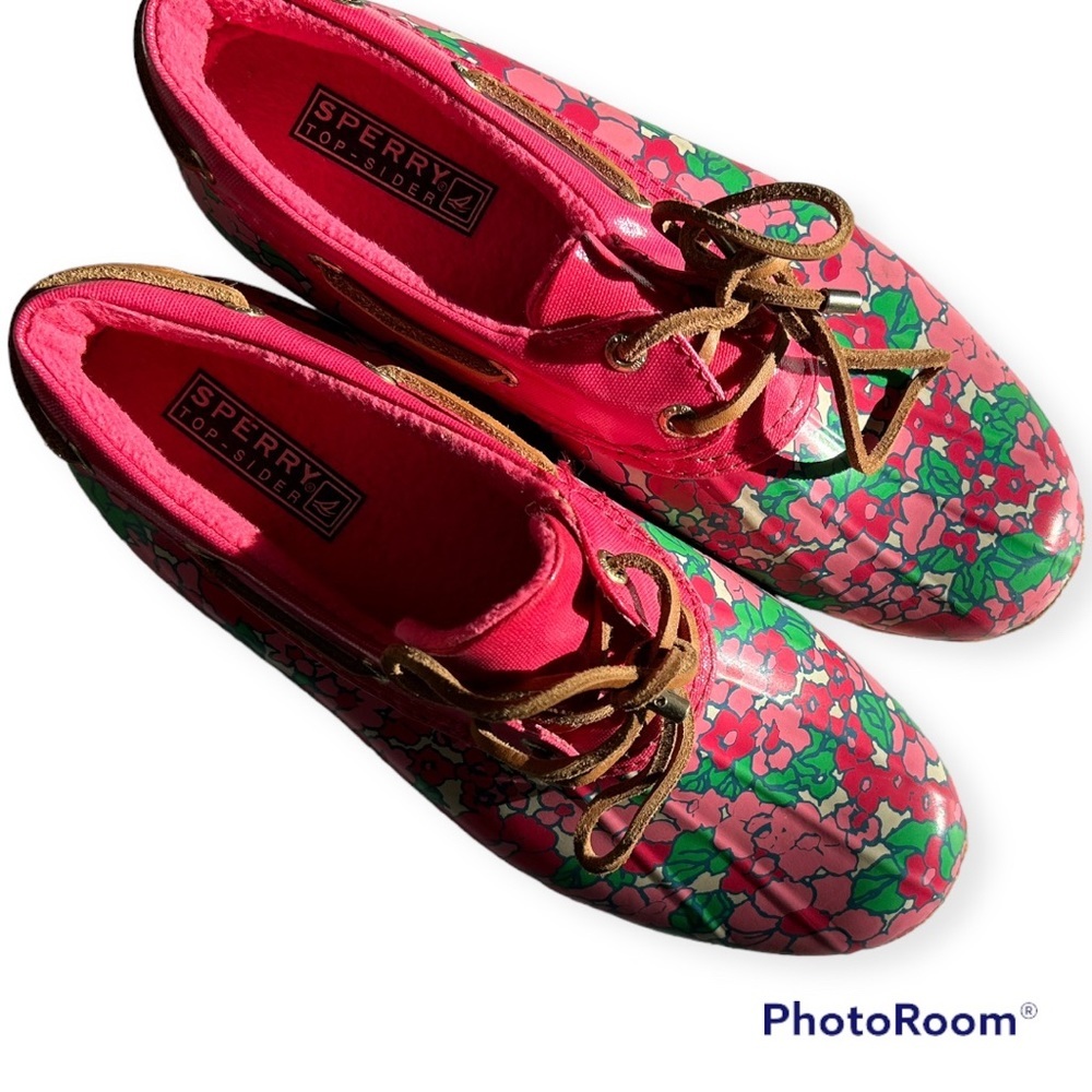 Sperry Women's Floral Pink Boat Shoes